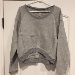 Converse Light Gray Cropped Sweatshirt